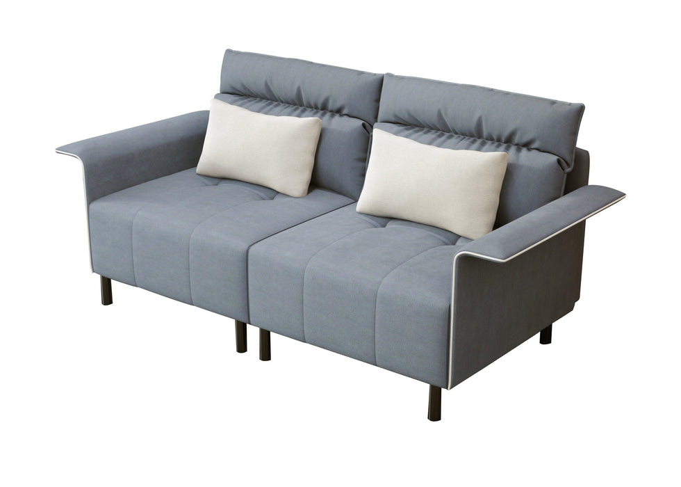 Sofa Couch,  Mid-Century Tufted Love Seat for Living Room(LIGHT GREY)