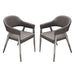 Adele Set of Two Dining/Accent Chairs in Grey Leatherette w/ Brushed Stainless Steel Leg by Diamond Sofa image