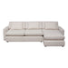 Arcadia 2PC Reversible Chaise Sectional w/ Feather Down Seating in Cream Fabric by Diamond Sofa image