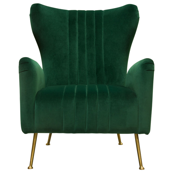 Ava Chair in Emerald Green Velvet w/ Gold Leg by Diamond Sofa image