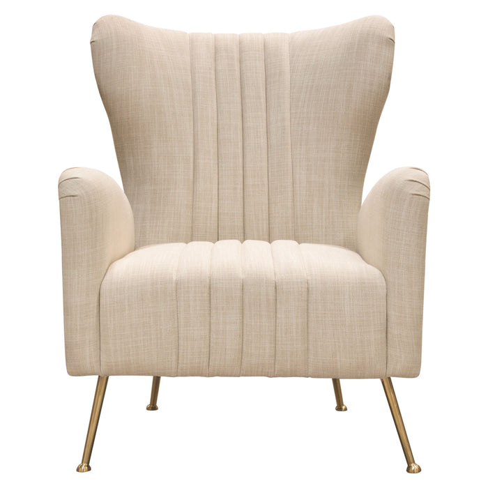 Ava Chair in Sand Linen Fabric w/ Gold Leg by Diamond Sofa image