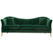 Ava Sofa in Emerald Green Velvet w/ Gold Leg by Diamond Sofa image