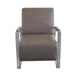Century Accent Chair w/ Stainless Steel Frame by Diamond Sofa - Elephant Grey image