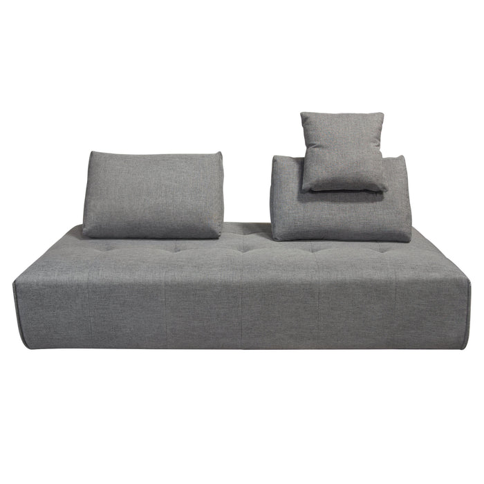 Cloud Lounge Seating Platform with Moveable Backrest Supports in Space Grey Fabric by Diamond Sofa image
