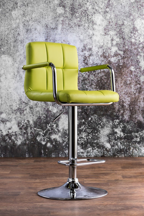 Witmer Contemporary Height Adjustable Bar Stool in Lime