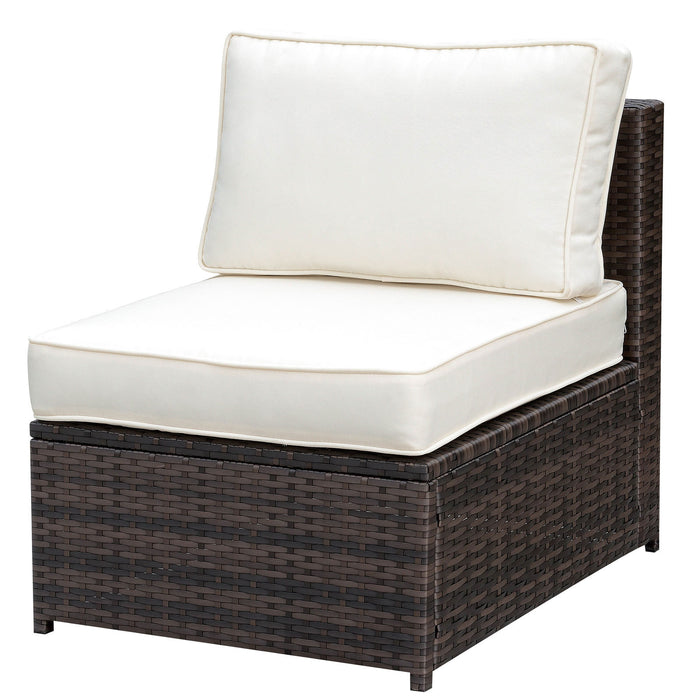 Fischer Contemporary Padded Patio Armless Chair