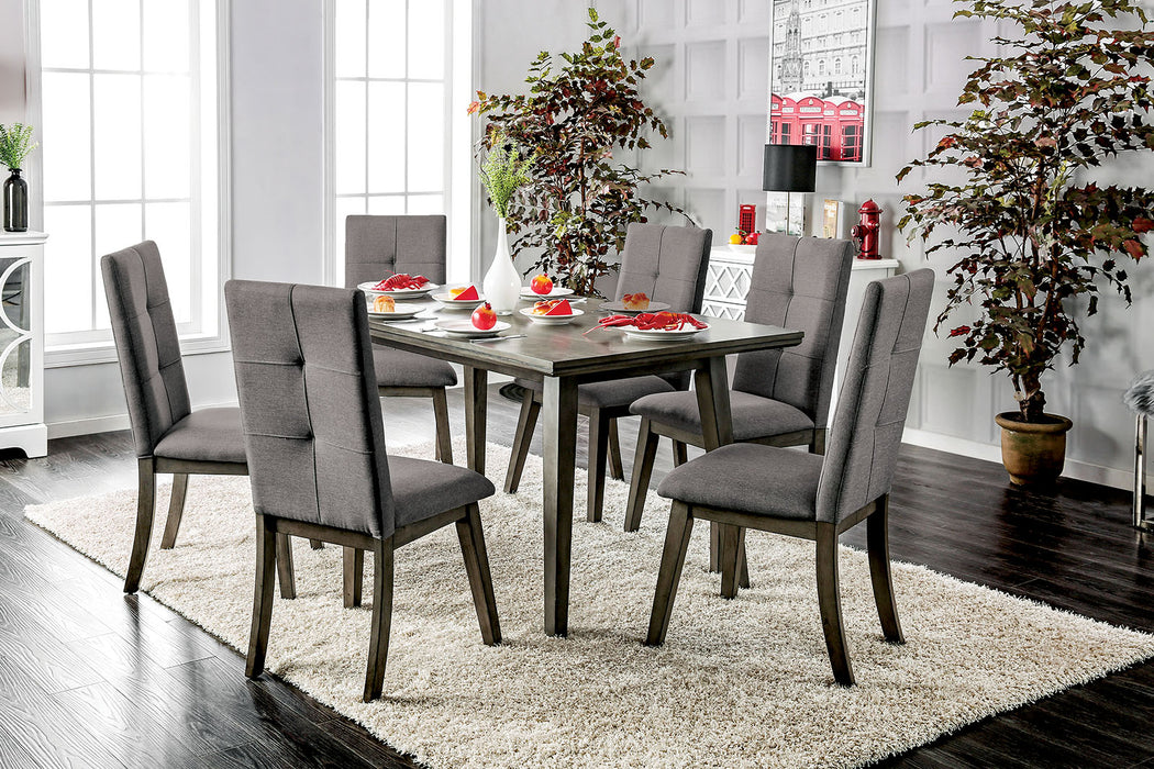 Halena Mid-Century Modern Rectangular Dining Table in Gray