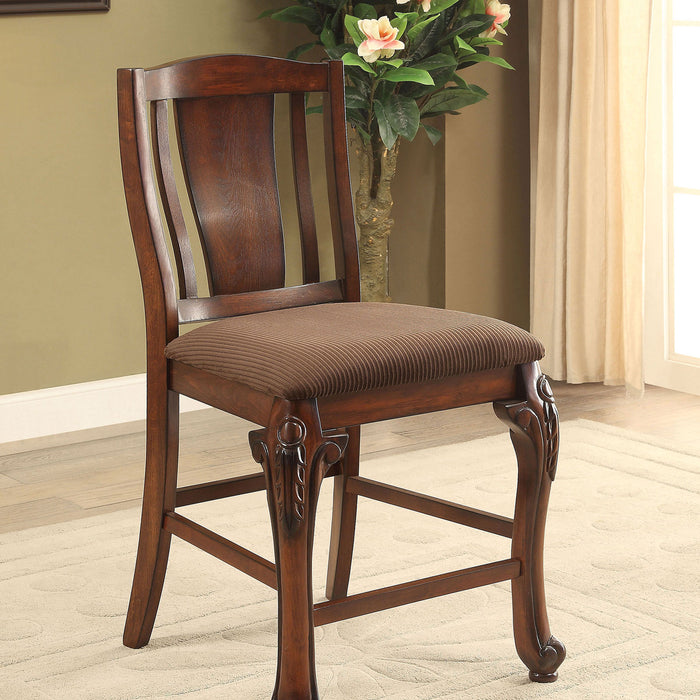 Hannah Traditional Padded Counter Height Chairs (Set of 2)