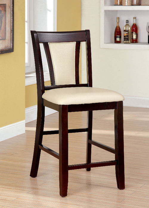 Dolen Transitional Padded Counter Height Chairs in Dark Cherry (Set of 2)