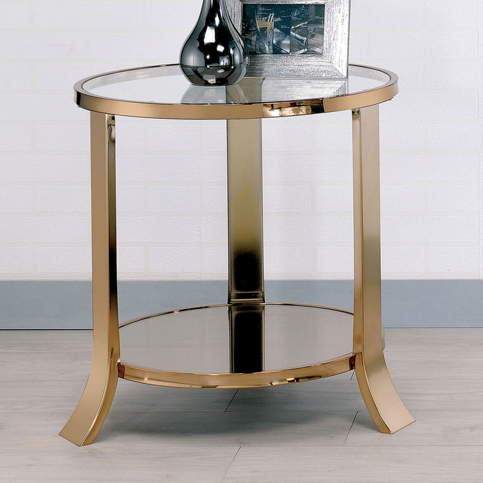 Storna Contemporary Open Shelf End Table