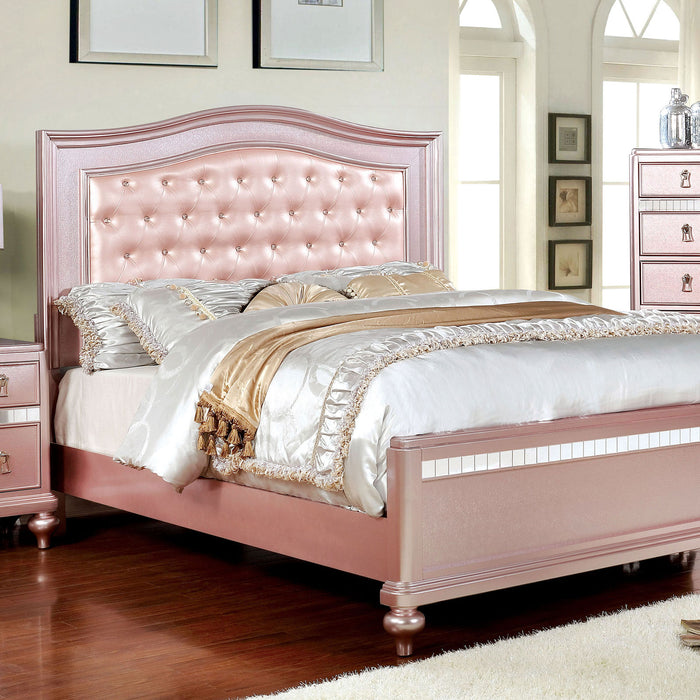 Tiffany Contemporary Solid Wood Panel Bed in Full