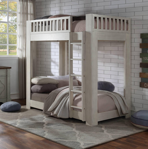 ACME Cedro Twin over Twin Bunk Bed - Weathered White image