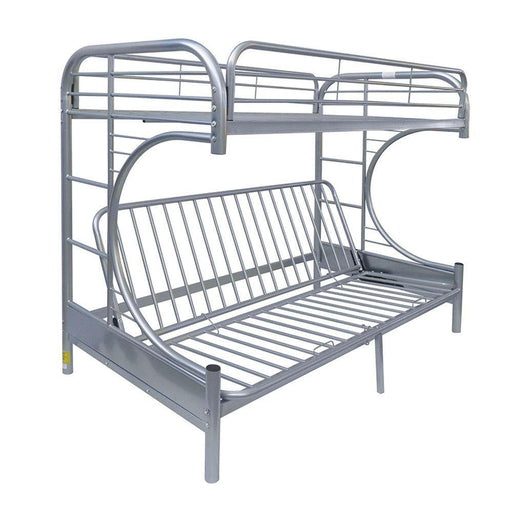 ACME Eclipse Twin over Full Futon Metal Bunk Bed - Silver image