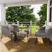 4 PCS Outdoor Patio Rattan Seating Group with Gray Cushions image