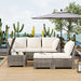 6 PCS Outdoor Wicker Rattan Arrangeable Sofa Set with Beige Cushions image