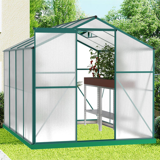 6ft x 8ft Aluminum Alloy Frame Outdoor Greenhouse image
