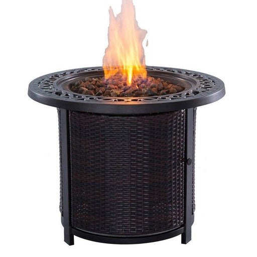 Round Firepit Table with Wicker Base image