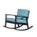 Eucalyptus Rocking Chair with Cushions -  Espresso Finish -  Sage Cushions image