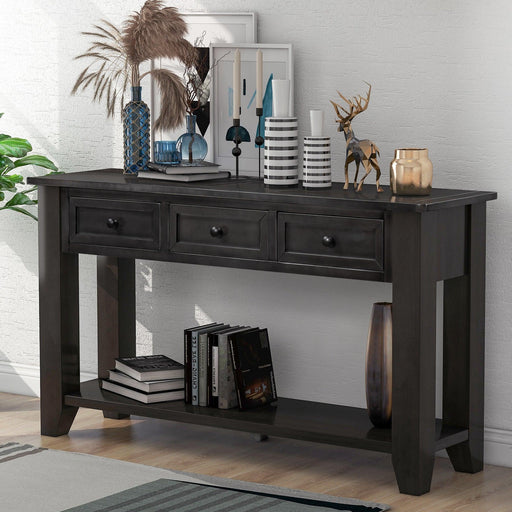 55''Modern Console Table Sofa Table for Living Room with 3 Drawers and 1 Shelf (As Same As WF288520AAB) image
