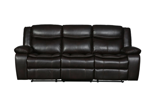 Global United Transitional Leather-Air Reclining Sofa image