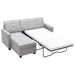 78.3" Convertible Sleeper Sofa Bed,Linen Pull Out Couch withStorage Chaise,Sleeper Counch with Memory Foam Mattress for  Small Space Living Room Bedroom Office,Light Gray image