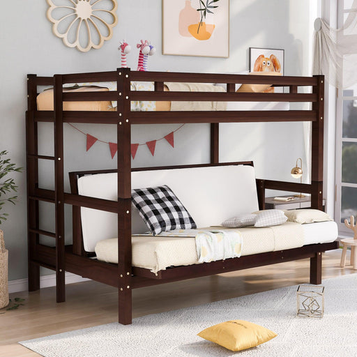 Twin over Full Convertible Bunk Bed - Espresso image