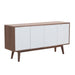 Modern Sideboard with 4 Door, Buffet Cabinet,Storage Cabinet, Buffet Table Anti-Topple Design, and Large Countertop Walnut image