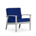Deep Seat Eucalyptus Chair, Silver Gray Finish, Navy Cushions image