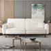 Sofa bed in White Cotton Linen Fabric image