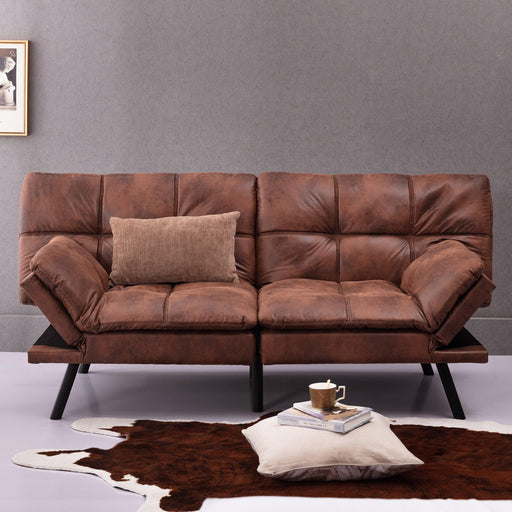 Convertible Memory Foam Futon Couch Bed,Modern Folding Sleeper Sofa-SF267PUCH image