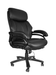 Executive Office Chair， High Quality PU Leather Chair with Soft Cushion and Backrest, 400lbs，Black image