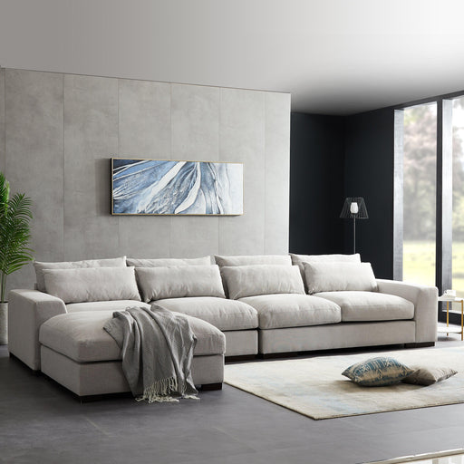 SOFA AND COMFORTABLE SECTIONAL SOFA LIGHT GREY（same as W223S00105，W223S01523，W223S01525。Size difference, See Details in page.） image