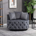 Accent Chair / Classical Barrel Chair for living room /Modern Leisure Chair (Grey) image