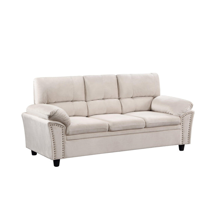 83.26" 3 Seater Cloud couch sofa  for Living Room, Bedroom, Office Velvet Beige image