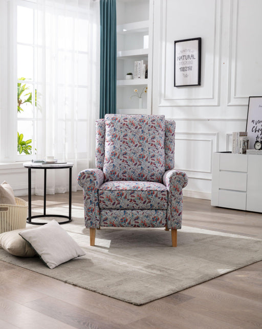 High elastic sponge push-back reclining single sofa chair image
