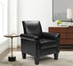 Accent Chairs, Comfy Sofa Chair, Armchair for Reading, Living Room, Bedroom, Office，Waiting Room, PU leather, Black image