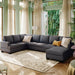 Modern Large Upholstered  U-Shape Sectional Sofa, Extra Wide Chaise Lounge Couch,  Grey image