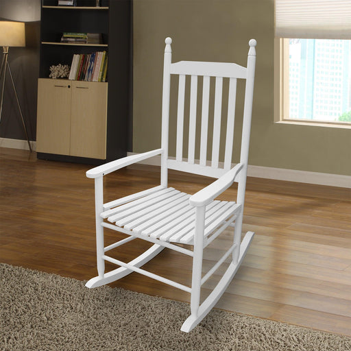 wooden porch rocker chair  WHITE image