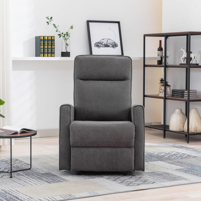 Minimalism Style Manual Recliner, Classic Single Chair, Small Sofa for Living Room&Bed Room, Dark Grey image