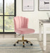 ACME Moyle Office Chair in Rose Quartz Velvet & Gold Finish OF00116 image