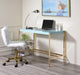 ACME Midriaks Writing Desk w/USB Port in Baby Blue & Gold Finish OF00023 image