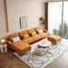 U-Shaped Sectional Sofa with 2 Removeable Ottoman and 4 Pillows-N image