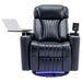 270° Power Swivel Recliner,Home Theater Seating With Hidden ArmStorage and  LED Light Strip,Cup Holder,360° Swivel Tray Table,and Cell Phone Holder,Soft Living Room Chair,Blue image