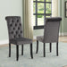 Classic Fabric Tufted Dining Chair with Wooden Legs - Set of 2 image