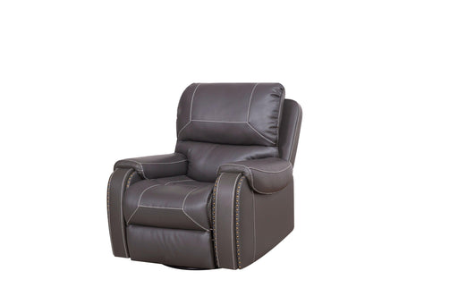 Faux Leather Reclining Sofa Couch Single Chair for Living Room Grey image