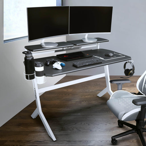 Techni Sport White Stryker Gaming Desk, White image