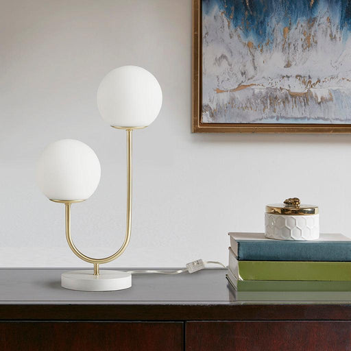 Zusa Metal 2-Light Globe Table Lamp image
