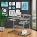Techni Mobili Complete Computer Workstation Desk, Grey image