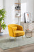 30.32"W Accent Chair Upholstered Curved Backrest Reading Chair Single Sofa Leisure Club Chair with Golden Adjustable Legs For Living Room Bedroom Dorm Room (Mustard Boucle) image