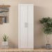 High wardrobe and kitchen cabinet with 2 doors and 3 partitions to separate 4Storage spaces, White image
